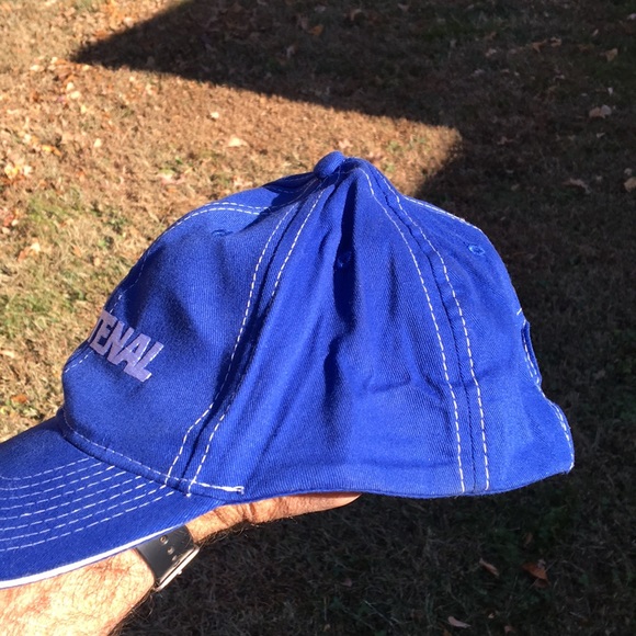 Blue Fastenal promotional hat full 6 panel with adjustable Velcro back strap - Picture 9 of 12